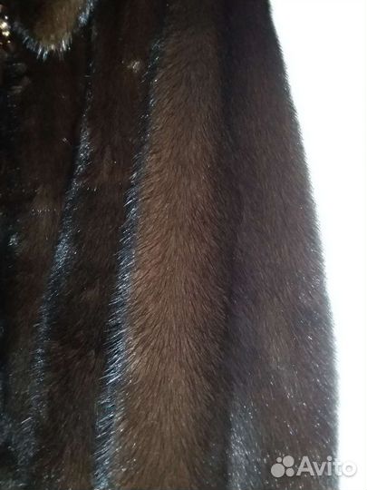 Шуба норковая с капюшоном
