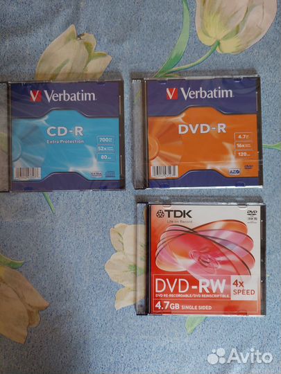 DVD, CD диски (новые)