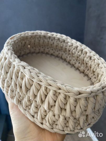 Вязанные корзинки