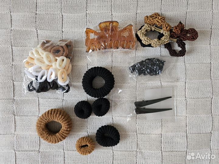 Новый набор заколок и резинок для волос с Крабиком