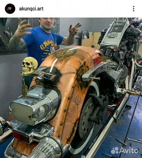 Аэрография на мотоцикл, автомобиль, роспись стен