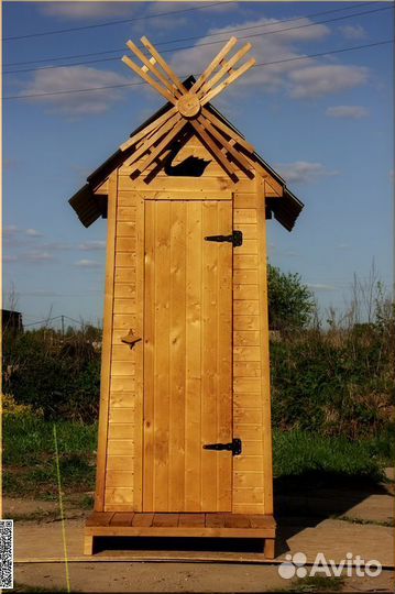 Уличный туалет деревянный BLU784