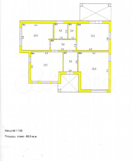 Дом 92,4 м² на участке 6 сот.