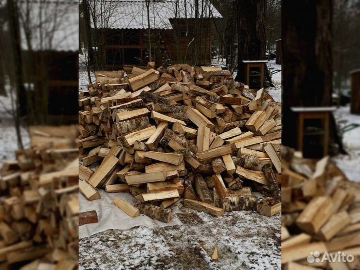 Дрова березовые. Колотые