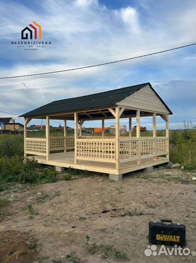 Беседка из бруса. Доставка