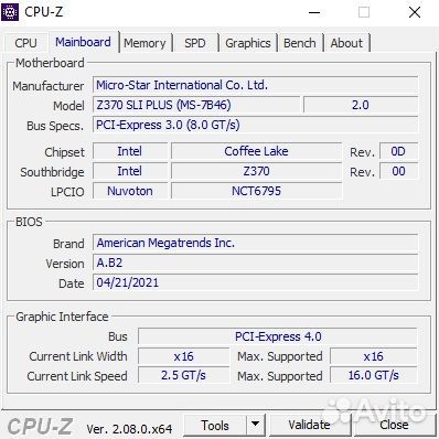 Intel core i9 9900kf + MSI Z370 SLI + 32Gb