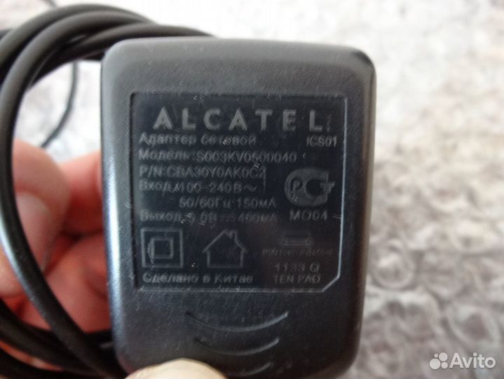 Зарядное устройство Alcatel, разъем мини usb
