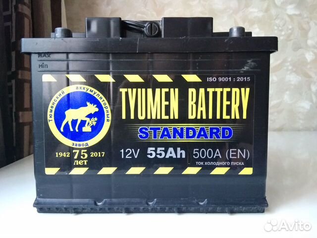 Аккумулятор tyumen battery standard 12V 55Ah 500A
