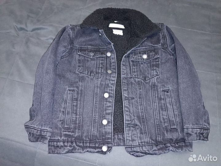 Джинсовая куртка с мехом