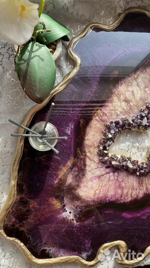 Поднос из эпоксидной смолы