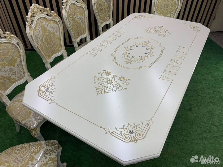 Стол Голд Мраморный и стулья