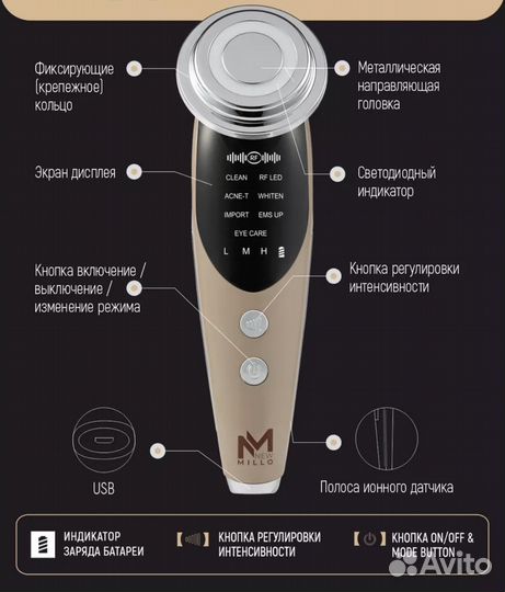 Микротоковый массажер для лица