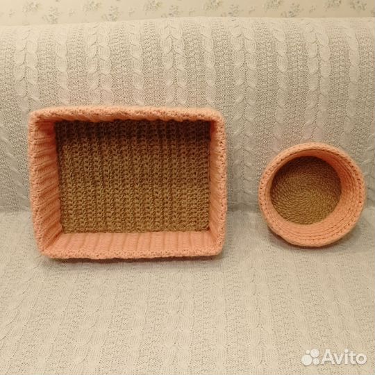 Каркасные коробы корзины джут