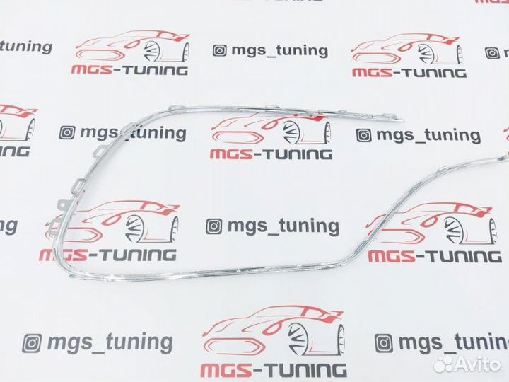 Хром планка бампера левая Mercedes w222 S63 AMG