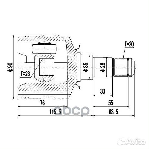 Шрус внутренний Z87515R Zikmar
