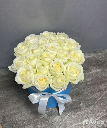 21 роза розы в коробке