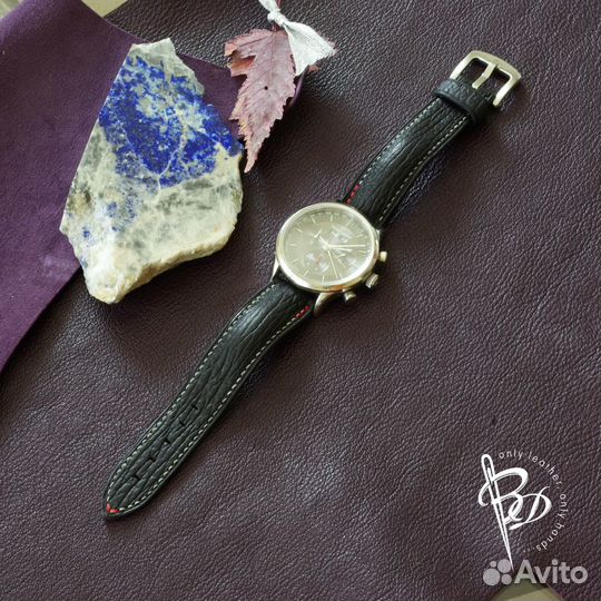 Ремешок на Maurice Lacroix. Кожа акулы. Handmade