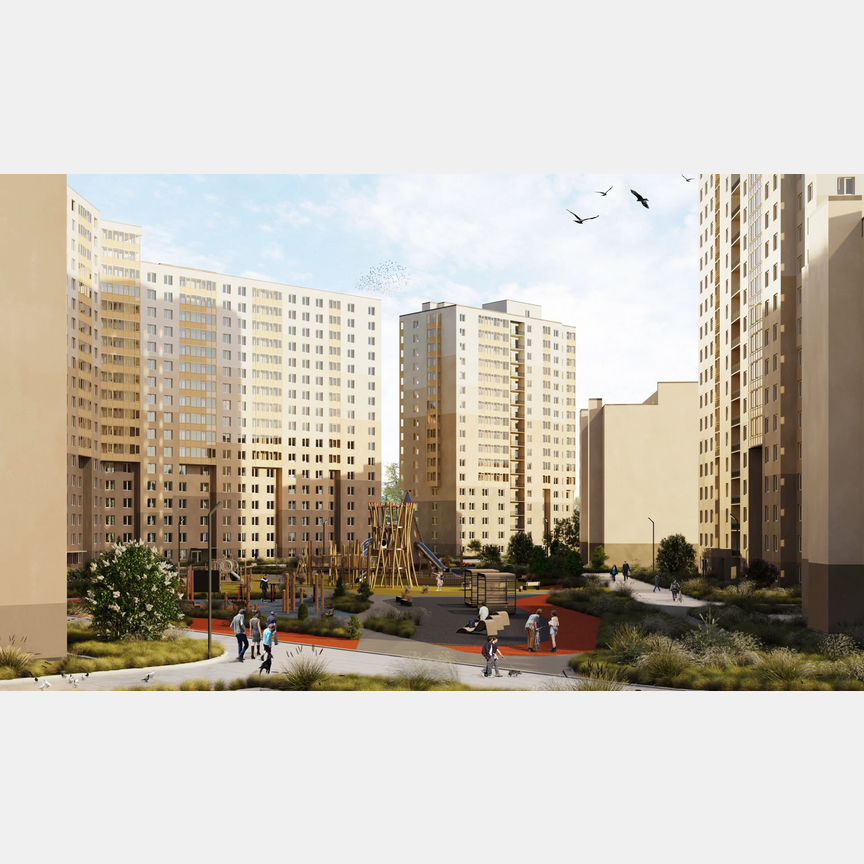 2-к. квартира, 61,9 м², 17/17 эт.