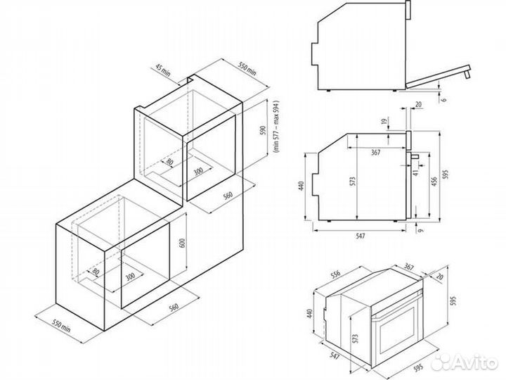Духовой шкаф krona sera 60 BL
