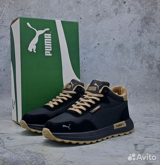 Мужские зимние кроссовки с мехом puma