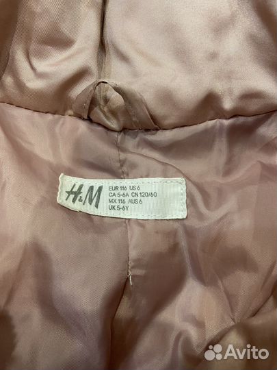 Пальто для девочки hm 116