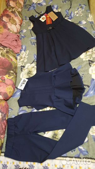 Школьная форма для девочки 128 размер синяя