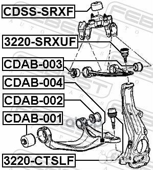 Сайлентблок cdab-003 cdab-003 Febest