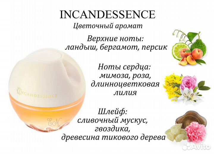 Туалетная вода женская от avon Эйвон incadessence