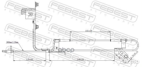 Датчик abs передний правый 05606002 Febest