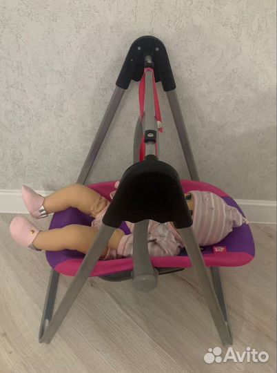 Качели и автокресло для куклы. 2 в1