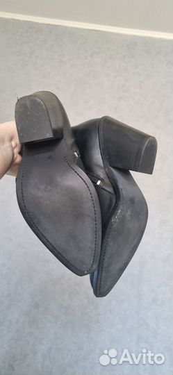 Казаки Mango 39 нат.кожа