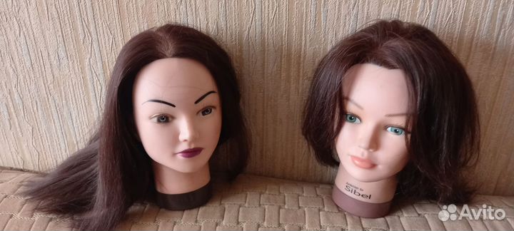 Голова манекен с натуральными волосами