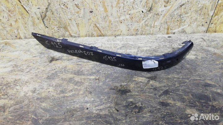 Молдинг заднего бампера левый Peugeot 607 рест