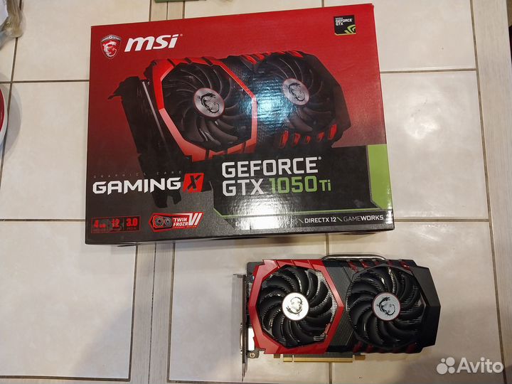 Видеокарта MSI GeForce GTX 1050 Ti gaming X 4G