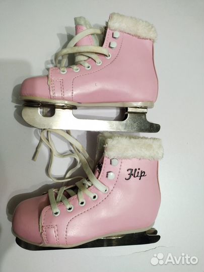 Коньки детские с двойным лезвием flip, р-р 31