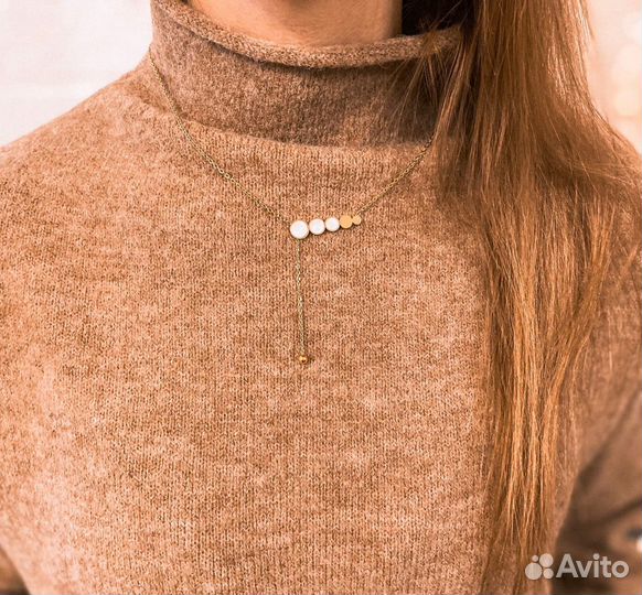 Цепочка колье с подвеской новая