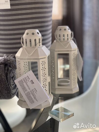 Фонарь для греющей свечи 22 см, белый enrum