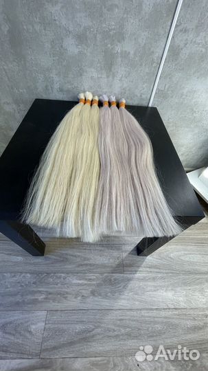 Волосы блонд 60 см