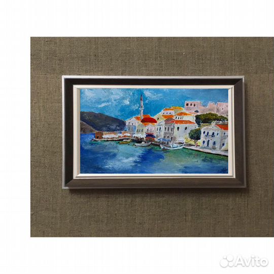 Картина маслом Греция Крит морской пейзаж
