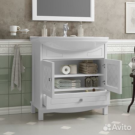 Тумба opadiris Омега 75 бел мат Kirovit Стиль