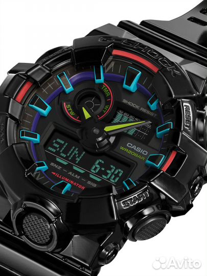 Мужские наручные часы Casio G-Shock GA-700RGB-1A