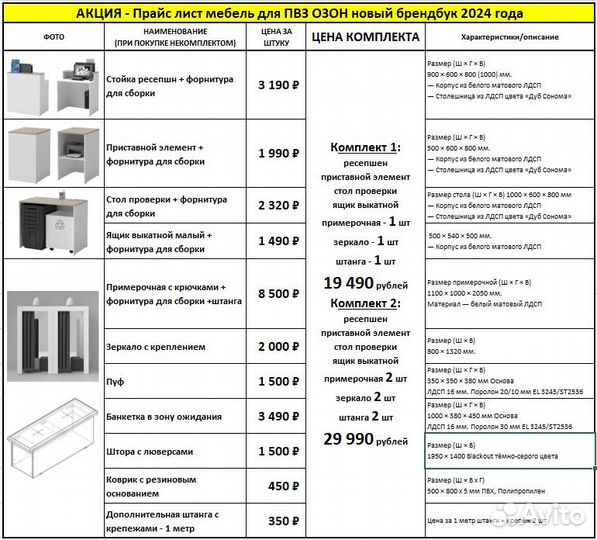 Мебель для пвз озон ozon