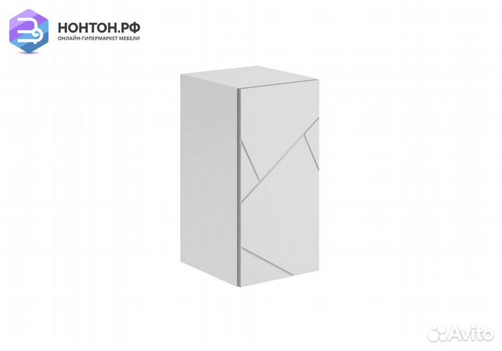 Шкаф навесной Гранж шн-001 белый шагрень / матовый