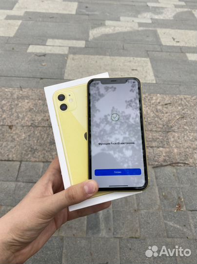 iPhone 11 128gb Yellow Ростест+Чек (sim+esim)