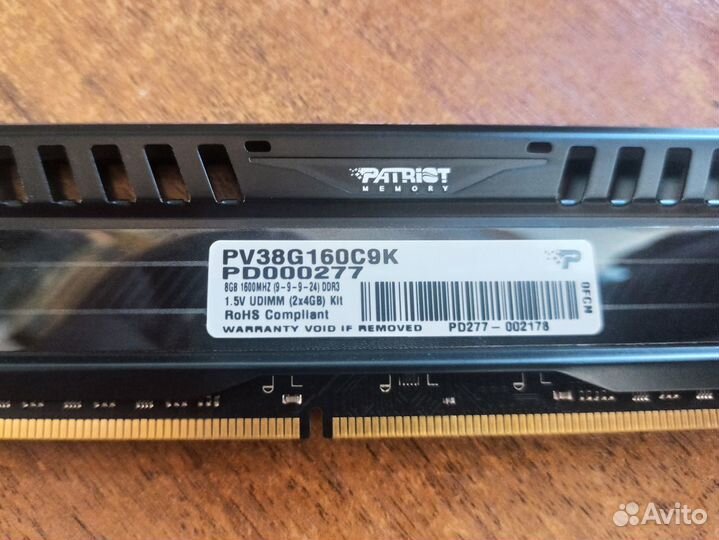 Patriot Viper 16GB 4x4GB 1600 Mhz DDR3 ддр3