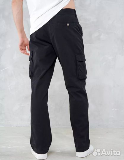 Брюки мужские карго на флисе