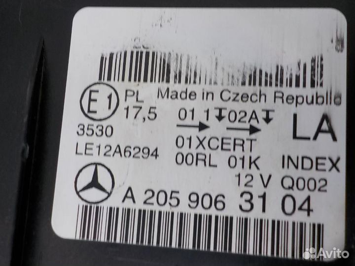 Фара левая Mercedes-Benz C-Class