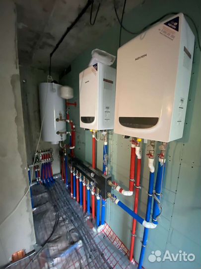 Отопление в частном доме, теплый пол, проф монтаж