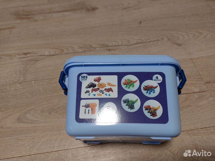 Конструктор с шуруповертом динозавры новый