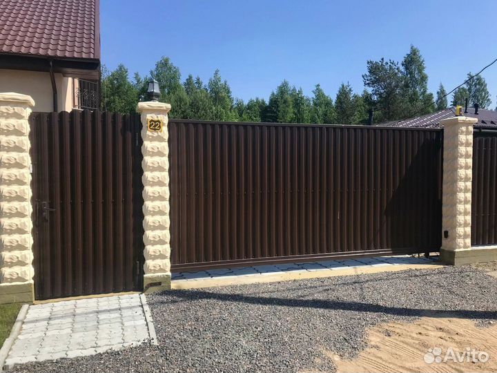 Откатные ворота со склада
